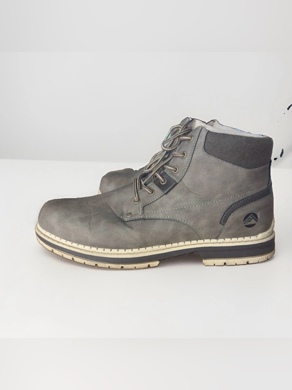 NEW Men's Gray Lace-Up Casual Boots